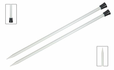 Aluminium breinaalden met knop 40 cm 4,5 mm