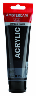 Amsterdam Acrylverf - Zwarte Acrylverf - 735 Oxydzwart - Acrylic Paint - Acrylaatverf - Acrylic Paint - Hobbyverf - Kunstschildersverf - Lichtechte Sneldrogende Verf - 120ml