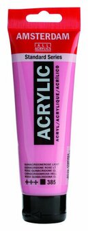 Amsterdam Acrylverf - 385 Quinacridonerose Licht - Acrylverf - Sneldrogende verf - Pigmentrijke verf - Kunstschildersverf - Kleurrijke verf - Verf voor canvas - 120 ml
