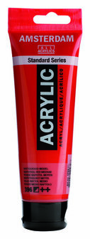 Amsterdam Acrylverf - 396 Naftolrood Middel - Acrylverf - Pigmentrijke verf - Sneldrogende verf - Kunstschildersverf - Verf voor textiel - Hobbyverf - 120 ml