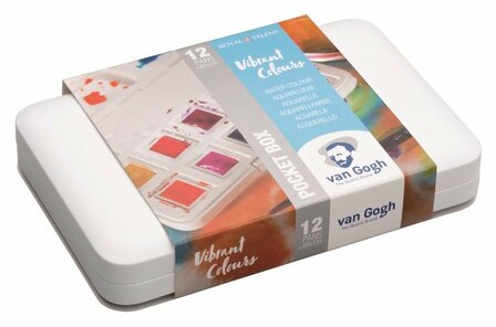 Van Gogh aquarelverf pocketbox 12 napjes - Vibrant colours