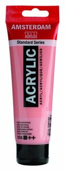 Amsterdam Acrylverf - 316 Venetiaansrose - Acrylverf - Sneldrogende verf - Pigmentrijke verf - Kunstschildersverf - Verf voor canvas - Verf voor textiel - Acrylverf kopen - Acrylverf sets - Hobbyverf 