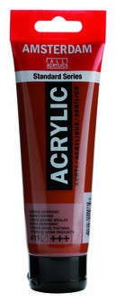 Acrylverf Amsterdam #411 Sienna Gebrand - Sienna Bruin Acrylaatverf  Acrylic paint  Hobbyverf -  Lichtechte Acrylverf - Amsterdam Verf - 120ml