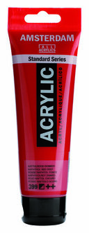 Amsterdam Acrylverf - 399 Naftolrood Donker - Acrylverf - Pigmentrijke verf - Sneldrogende verf - Kunstschildersverf - Verf voor textiel - Hobbyverf - DIY schilderen - 120 ml