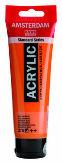 Amsterdam Acrylverf - 276 Azo Oranje - Oranje Acrylverf - Warme Tint - Mengbare Pigmenten - Geschikt voor Schilderen &amp; Kunst - 120 ml