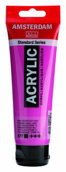 Amsterdam Acrylverf - Paarse Acrylverf - 577 Permanentroodviolet Licht - Acrylic Paint - Acrylaatverf - Acrylic Paint - Hobbyverf - Kunstschildersverf - Kleurrijke Pigmentrijke Verf - 120ml