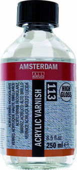 Amsterdam Acrylvernis - Hoogglans (113) - Acrylvernis - Sneldrogende Vernis - Kunstschildersverf - DIY Schilderen - Acrylverf Sets - 250 ml