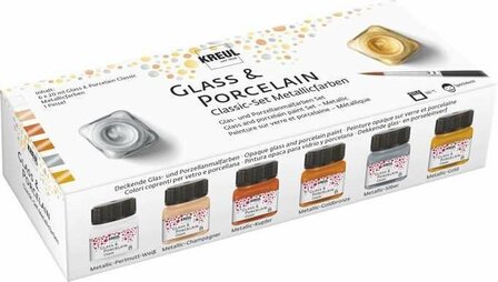 Kreul porseleinverf classic metallic set 6 x 20 ml