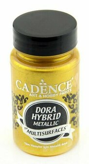 Cadence Dora Hybrid Metallic - Metallic Silver Acrylverf - Zilveren Metallic Verf - Multisurface Acrylverf - Hybride Acrylverf - Cadence Acrylverf - Waterbasis Acrylverf - Acrylverf Voor Alle Oppervla