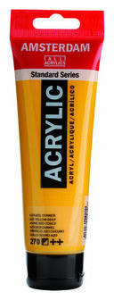 Amsterdam Acrylverf - Gele Acrylverf - 270 Azo Geel Donker - Acrylic Paint - Acrylaatverf - Acrylic Paint - Hobbyverf - Kunstschildersverf - Pigmentrijke Sneldrogende Verf - 120ml