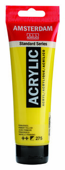 Amsterdam Acrylverf - Gele Acrylverf - 275 Primairgeel - Acrylic Paint - Acrylaatverf - Acrylic Paint - Hobbyverf - Kunstschildersverf - Mengbare Basiskleur - 120ml