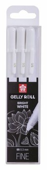 Gelly Roll gelpen wit 05 fine set 3 stuks