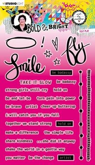 Clear stamps Art by Marlene Bold &amp; Bright - Tekst play nr. 125