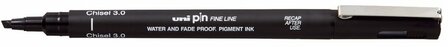 Uni Pin fineliner chisel 3.0 zwart