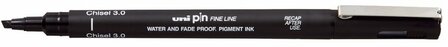 Uni Pin fineliner chisel 3.0 zwart