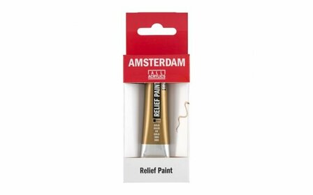 Amsterdam Deco Relief Paint - 801 Goud - Verf voor reli&euml;f - Hobbyverf - Waterbasis verf - DIY schilderen - Geschikt voor hout, steen en canvas - 20 ml