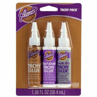 Aleene&#039;s Tacky Glue Pack - Tacky Glue Set - Tacky Glue - Hobbylijm Set - Fast Grab Tacky Glue - Quick Dry Tacky Glue - Originele Tacky Glue - Mini Tacky Glue - Kristalheldere Lijm - Universele Lijm - 
