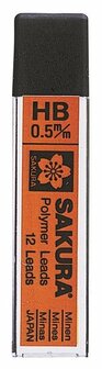 Navulling Sumo Grip Vulpotlood - Potloodnavulling - Fijne Loodnavulling - Diameter 0,5mm - Voor Precisiewerk - 1 Set