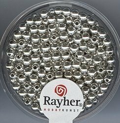 Kralen - Kleine Zilverkralen - Hobbykralen Voor DIY Sieraden - Zilverkleurige Decoratieve Kralen - Diameter 3mm - Gatgrootte 1mm - Set van 250 Stuks