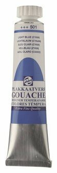Gouache extra fine plakkaatverf 501 lichtblauw cyaan 20 ml