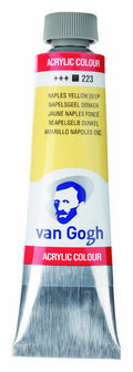 Van Gogh Acrylverf Geel - Acrylpaint - 223 Napelsgeel Donker - Acrylic Verf Paint - Acrylaatverf - Gele Hobbyverf - Watergedragen Verf - Sneldrogende Pigmentrijke Verf - 40ml