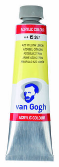 Van Gogh Acrylverf Geel - Acrylpaint - 267 Azogeel Citroen - Acrylic Verf Paint - Acrylaatverf - Gele Hobbyverf - Watergedragen Verf - Sneldrogende Pigmentrijke Verf - 40ml
