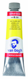 Van Gogh Acrylverf Geel - Acrylpaint - 268 Azogeel Licht - Acrylic Verf Paint - Acrylaatverf - Gele Hobbyverf - Watergedragen Verf - Sneldrogende Pigmentrijke Verf - 40ml