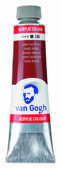 Van Gogh Acrylverf Rood - Acrylpaint - 339 Engelsrood - Acrylic Verf Paint - Acrylaatverf - Rode Hobbyverf - Watergedragen Verf - Sneldrogende Pigmentrijke Verf - 40ml