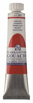 Gouache extra fine plakkaatverf 301 lichtrood 20 ml