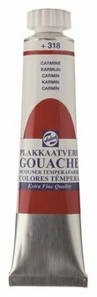 Gouache extra fine plakkaatverf 318 karmijn 20 ml