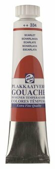 Gouache extra fine plakkaatverf 334 scharlaken 20 ml