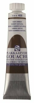 Gouache extra fine plakkaatverf 408 omber naturel 20 ml