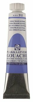 Gouache extra fine plakkaatverf 512 kobaltblauw ultramarijn 20 ml