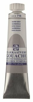 Gouache extra fine plakkaatverf 718 warmgrijs 20 ml