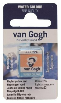 van Gogh aquarelverf napje 224 napelsgeel rood