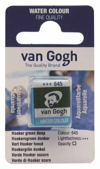 van Gogh aquarelverf napje 645 hookersgroen donker