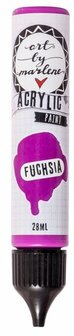 Acrylverf - Acrylaatverf - Acrylic Paint - Hobbyverf - Knutselen en Verven - Sneldrogend - Fuchsia Roze - Subtiele Zijdeglans - Dekkend - Art by Marlene Essentials - 28 ml - Nr. 09