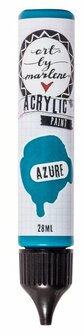 Acrylverf - Acrylaatverf - Acrylic Paint - Hobbyverf - Knutselen en Verven - Sneldrogend - Azure Blauw - Subtiele Zijdeglans - Dekkend - Art by Marlene Essentials - 28 ml - Nr. 15