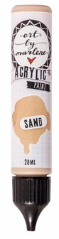 Acrylverf - Acrylaatverf - Acrylic Paint - Hobbyverf - Knutselen en Verven - Sneldrogend - Sand Beige - Subtiele Zijdeglans - Dekkend - Art by Marlene Essentials - 28 ml - Nr. 18