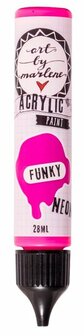 Acrylverf - Acrylaatverf - Acrylic Paint - Hobbyverf - Knutselen en Verven - Sneldrogend - Funky Neon - Subtiele Zijdeglans - Dekkend - Art by Marlene Essentials - 28 ml - Nr. 22