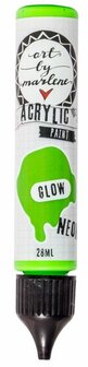 Acrylverf - Acrylaatverf - Acrylic Paint - Hobbyverf - Knutselen en Verven - Sneldrogend - Glow Neon - Subtiele Zijdeglans - Dekkend - Art by Marlene Essentials - 28 ml - Nr. 24