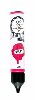 Acrylverf - Acrylaatverf - Acrylic Paint - Hobbyverf - Knutselen en Verven - Sneldrogend - Kissy Roze - Subtiele Zijdeglans - Dekkend - Art by Marlene Essentials - 28 ml - Nr. 32