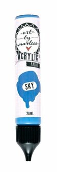 Acrylverf - Acrylaatverf - Acrylic Paint - Hobbyverf - Knutselen en Verven - Sneldrogend - Sky Lichtblauw - Subtiele Zijdeglans - Dekkend - Art by Marlene Essentials - 28 ml - Nr. 34