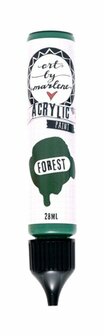 Acrylverf - Acrylaatverf - Acrylic Paint - Hobbyverf - Knutselen en Verven - Sneldrogend - Forest Groen - Subtiele Zijdeglans - Dekkend - Art by Marlene Essentials - 28 ml - Nr. 35