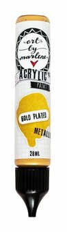 Acrylverf - Acrylaatverf - Acrylic Paint - Hobbyverf - Knutselen en Verven - Sneldrogend - Gold Plated Metallic - Subtiele Zijdeglans - Dekkend - ABM Essentials - 28 ml - Nr. 41