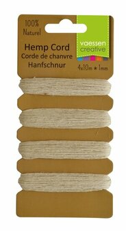 Hemp cord 4 x 10 m naturel