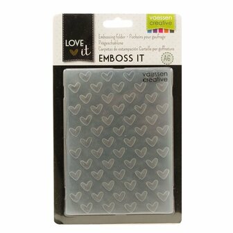 Love It embossing folder A6 hearts