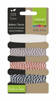 Bakers twine assorti 4 x 10 m