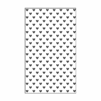 Embossing folder 3 x 5 inch - hearts