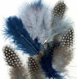 Veren Marabou &amp; Guinea mix ocean